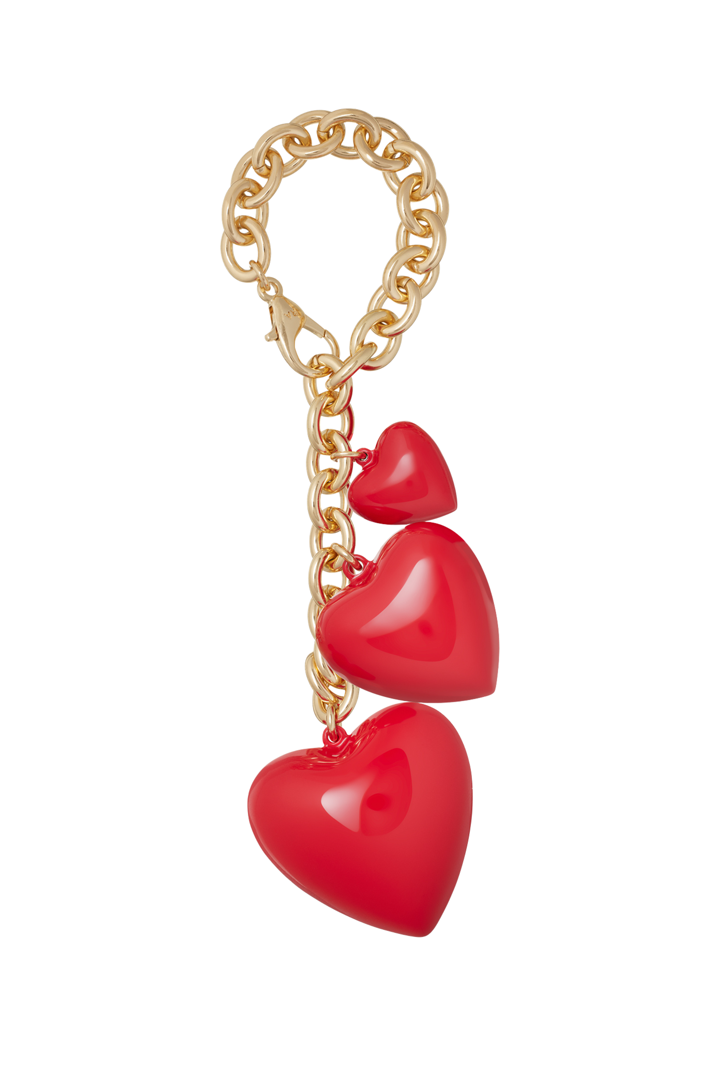 Roxanne Assoulin - The Red Puffy Heart Bag Charm/ Bracelet
