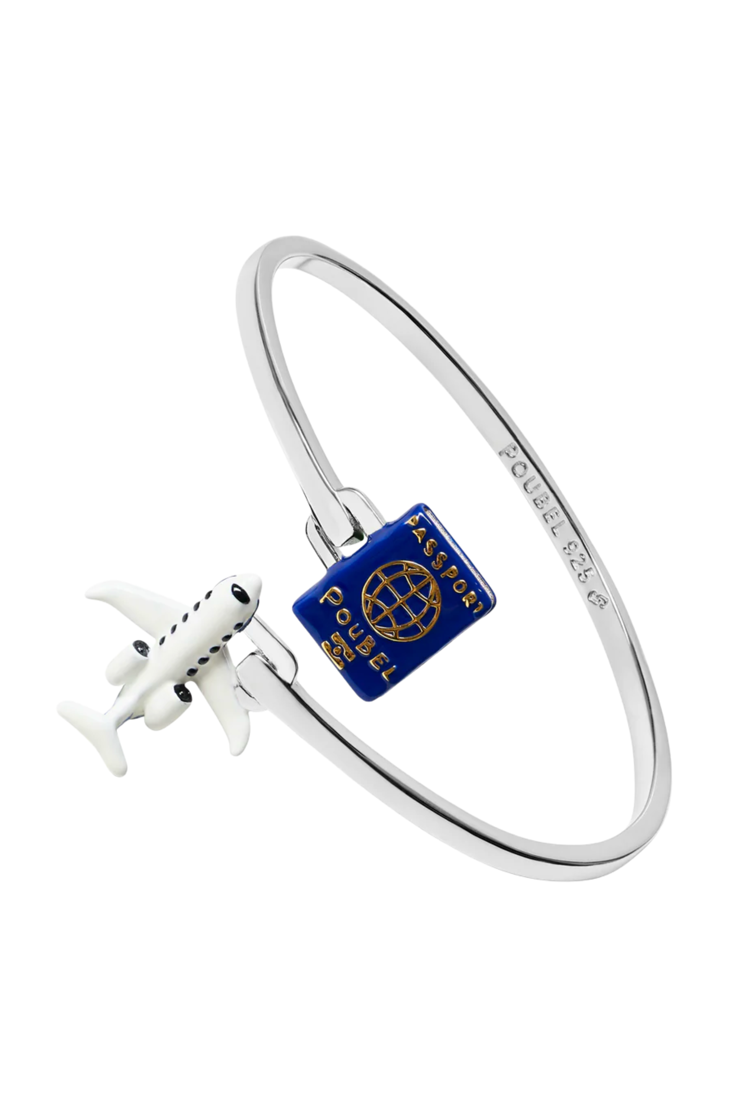 Passport and Airplane Bangle