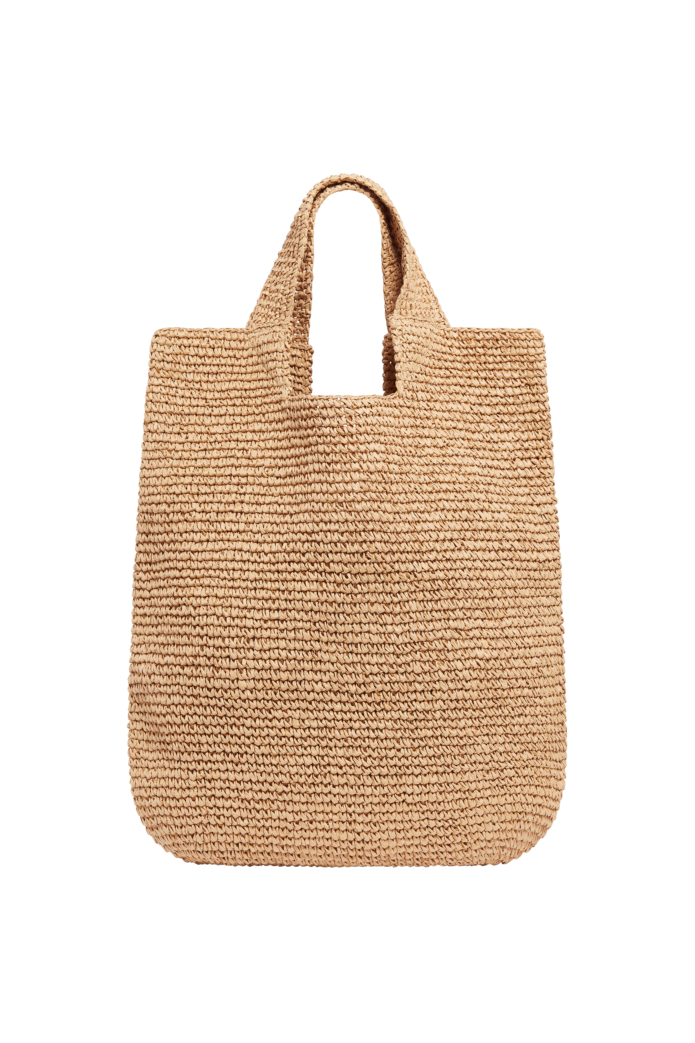 Raffia Bag With Flower Patches
