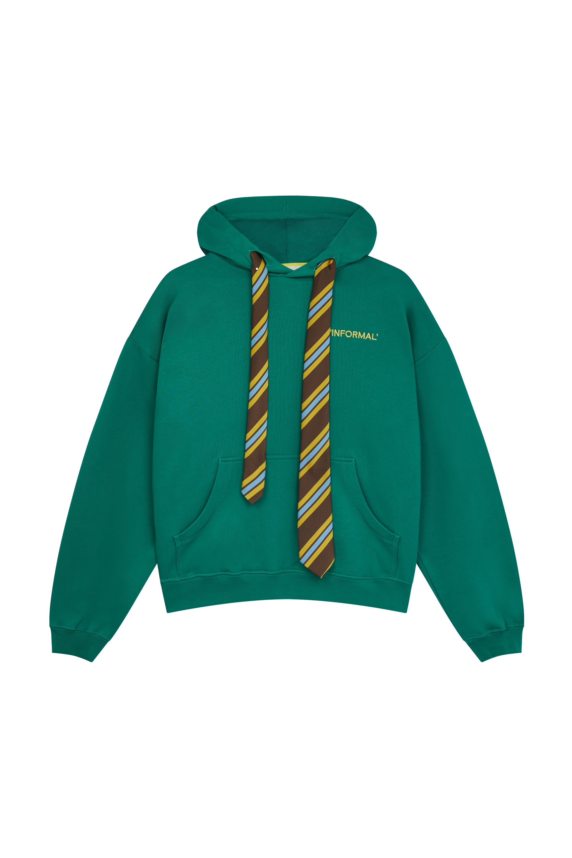 'Informal' Embroidered Hoodie With Trim