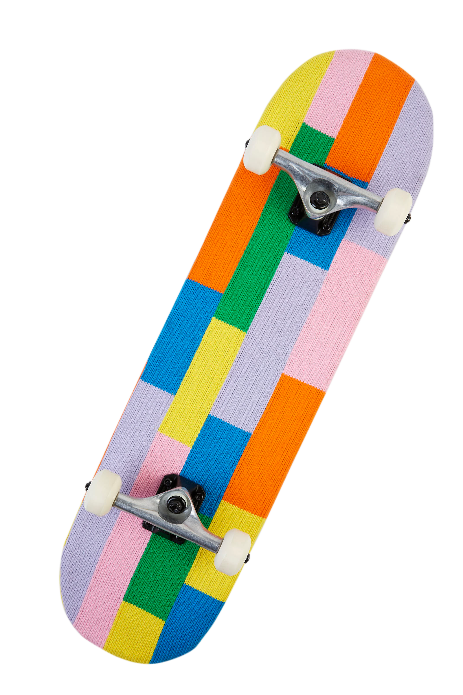 Color Block Knitted Covered Skateboard