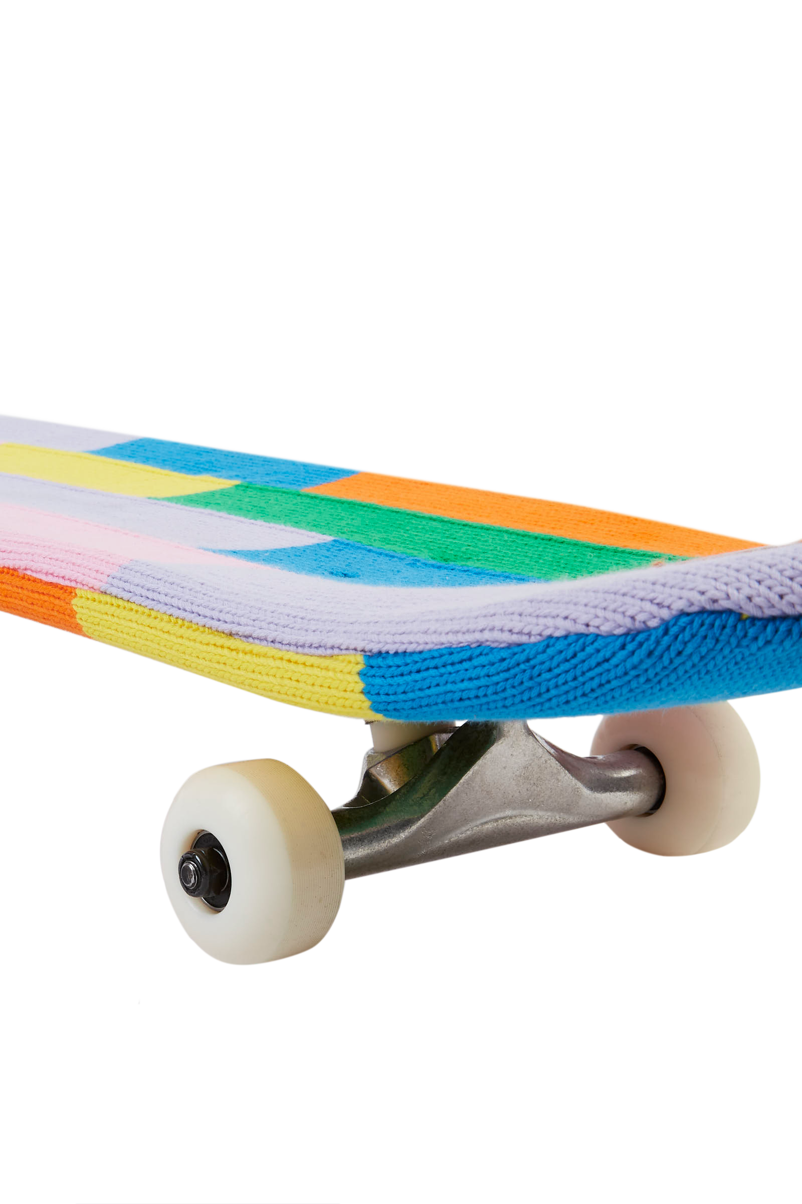 Color Block Knitted Covered Skateboard