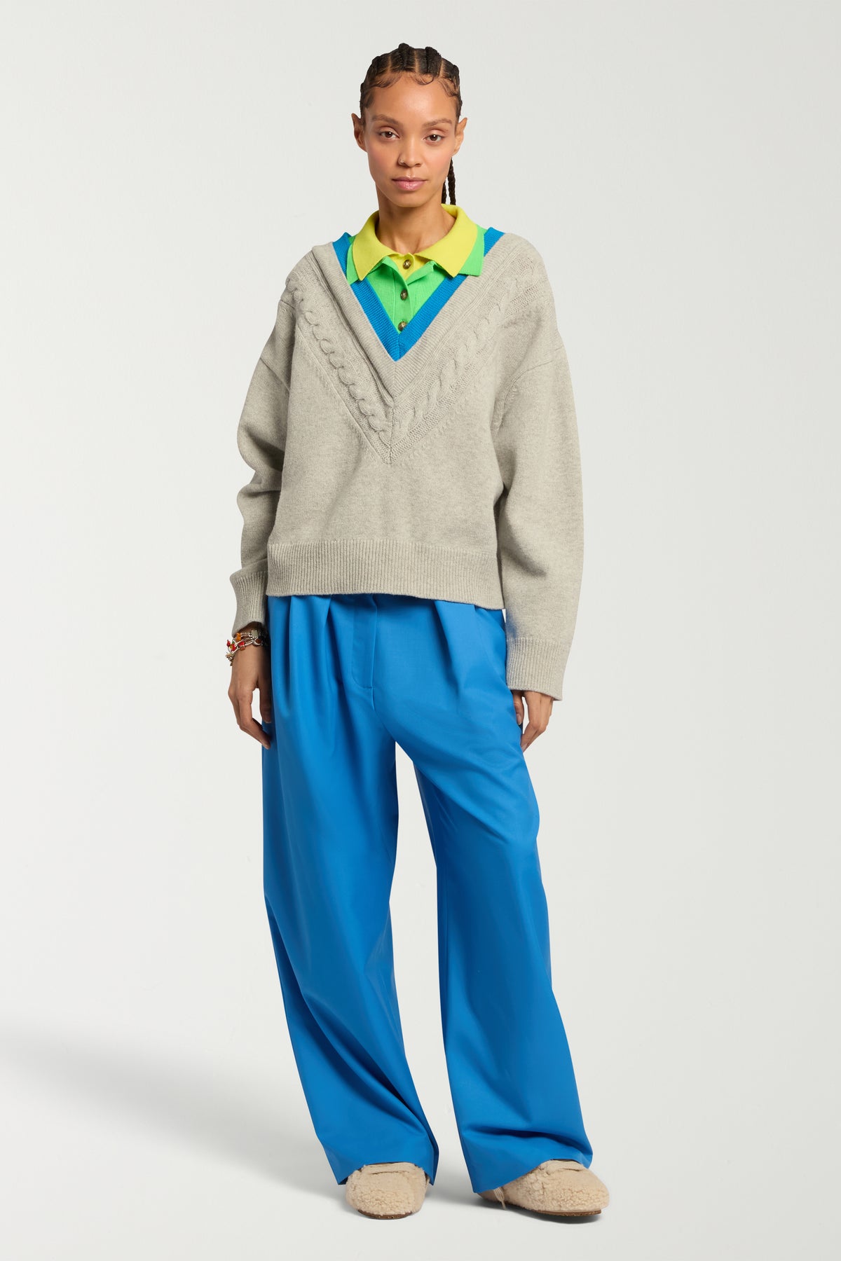 Multi Layer V Neck Jumper