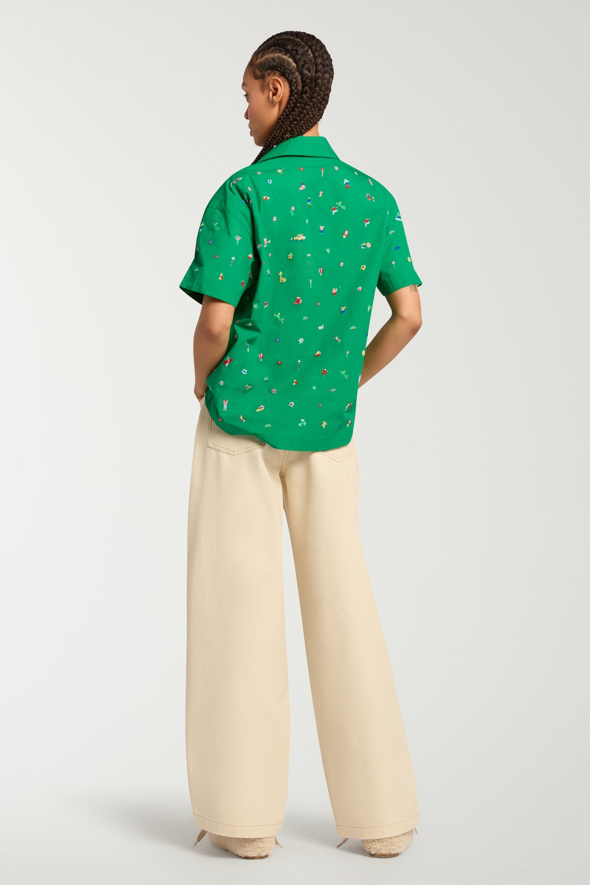 Hand Embroidered Small Motif Shirt