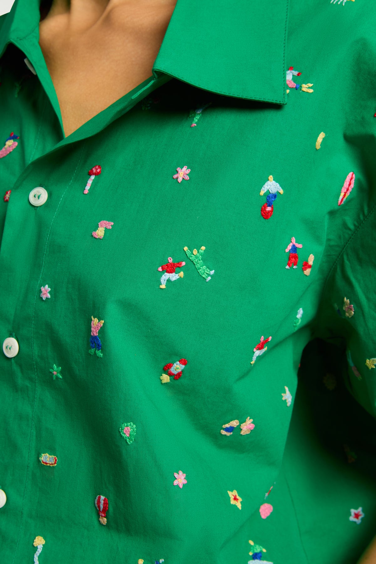 Hand Embroidered Small Motif Shirt