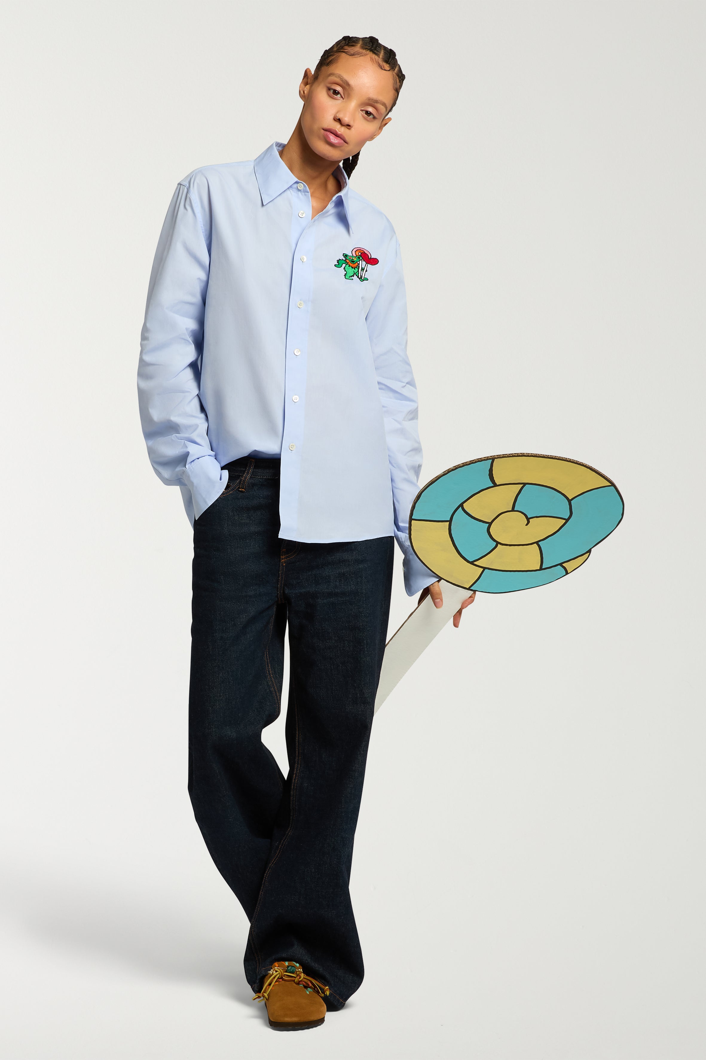 Grateful Dead x Mira Mikati 'Candyman' Embroidered Shirt