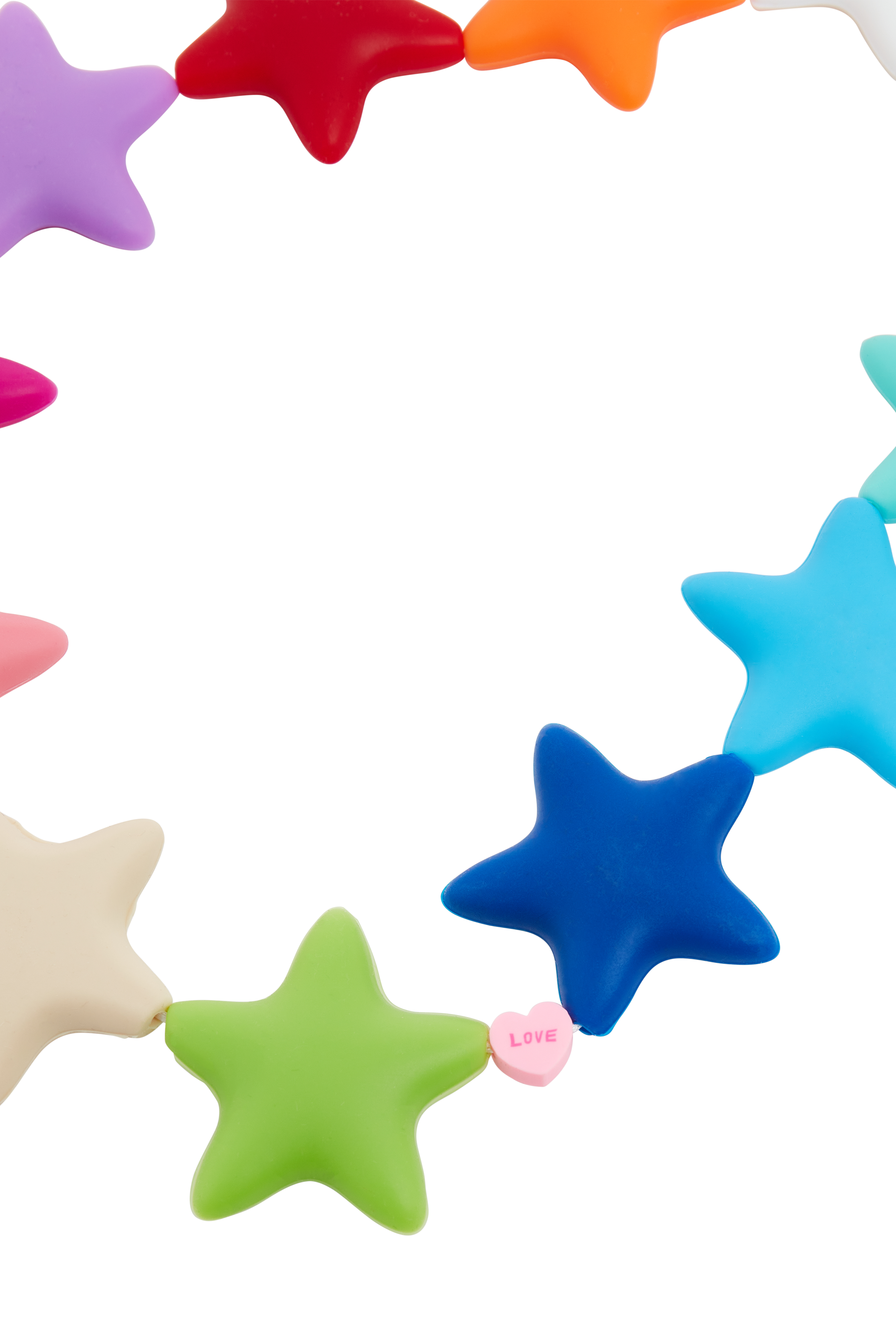 Online Exclusive: Multi Colored Stars Short Phone Strap