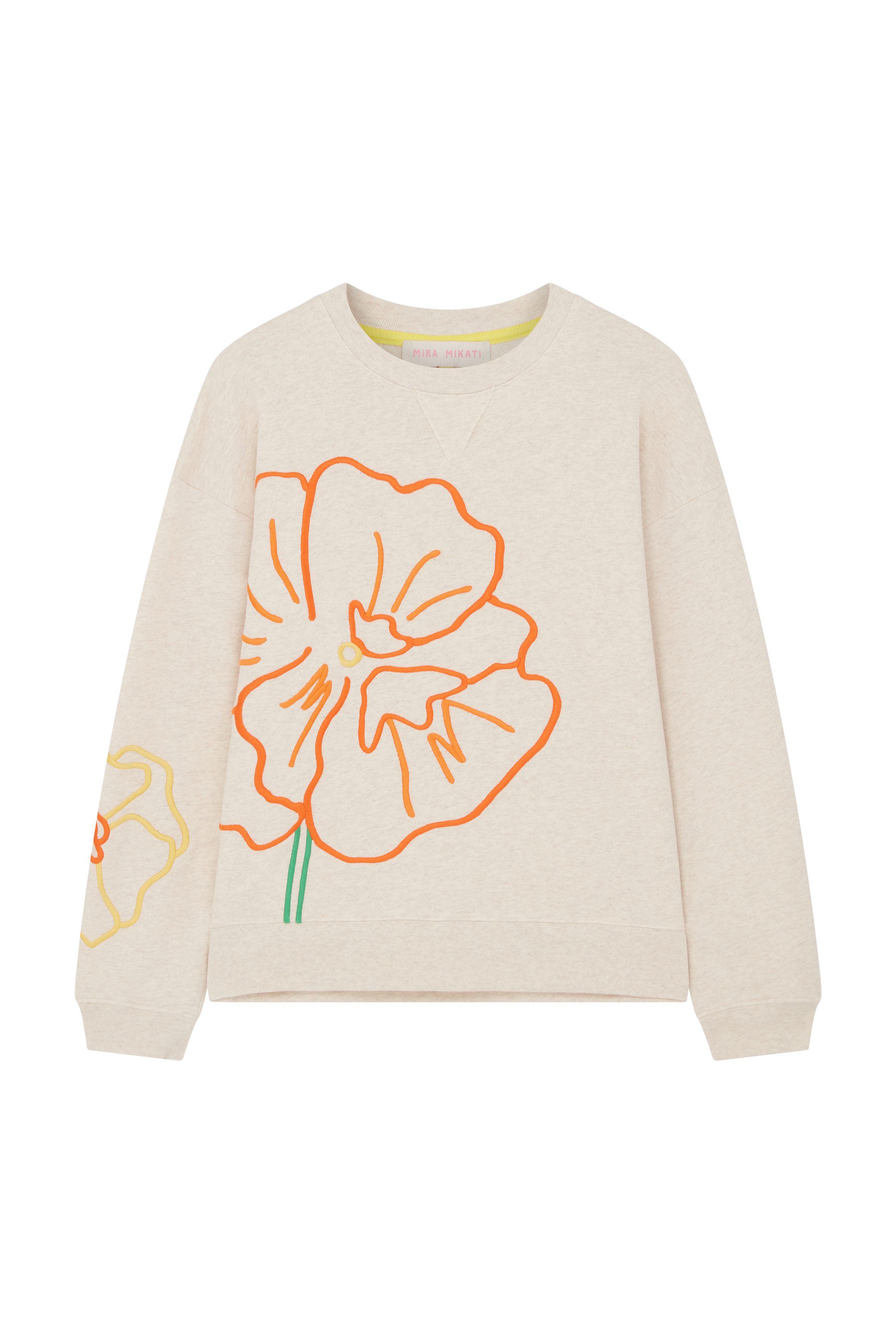 Large Embroidered Flower Sweatshirt