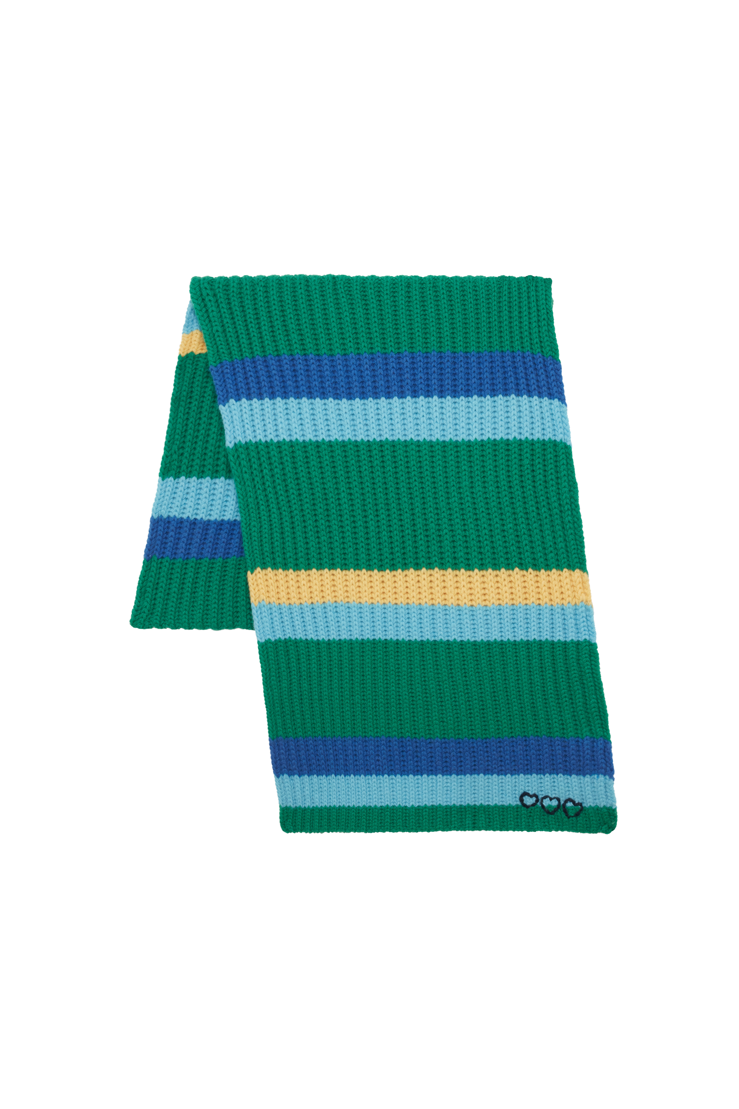 Mira Mikati x Hurray Heart Embroidered Striped Scarf