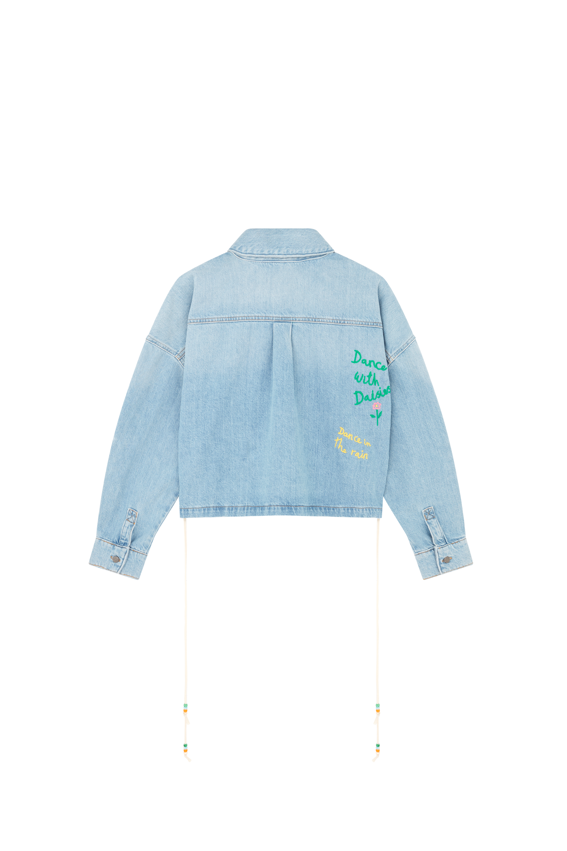 Embroidered Word Bubble Hem Shirt 