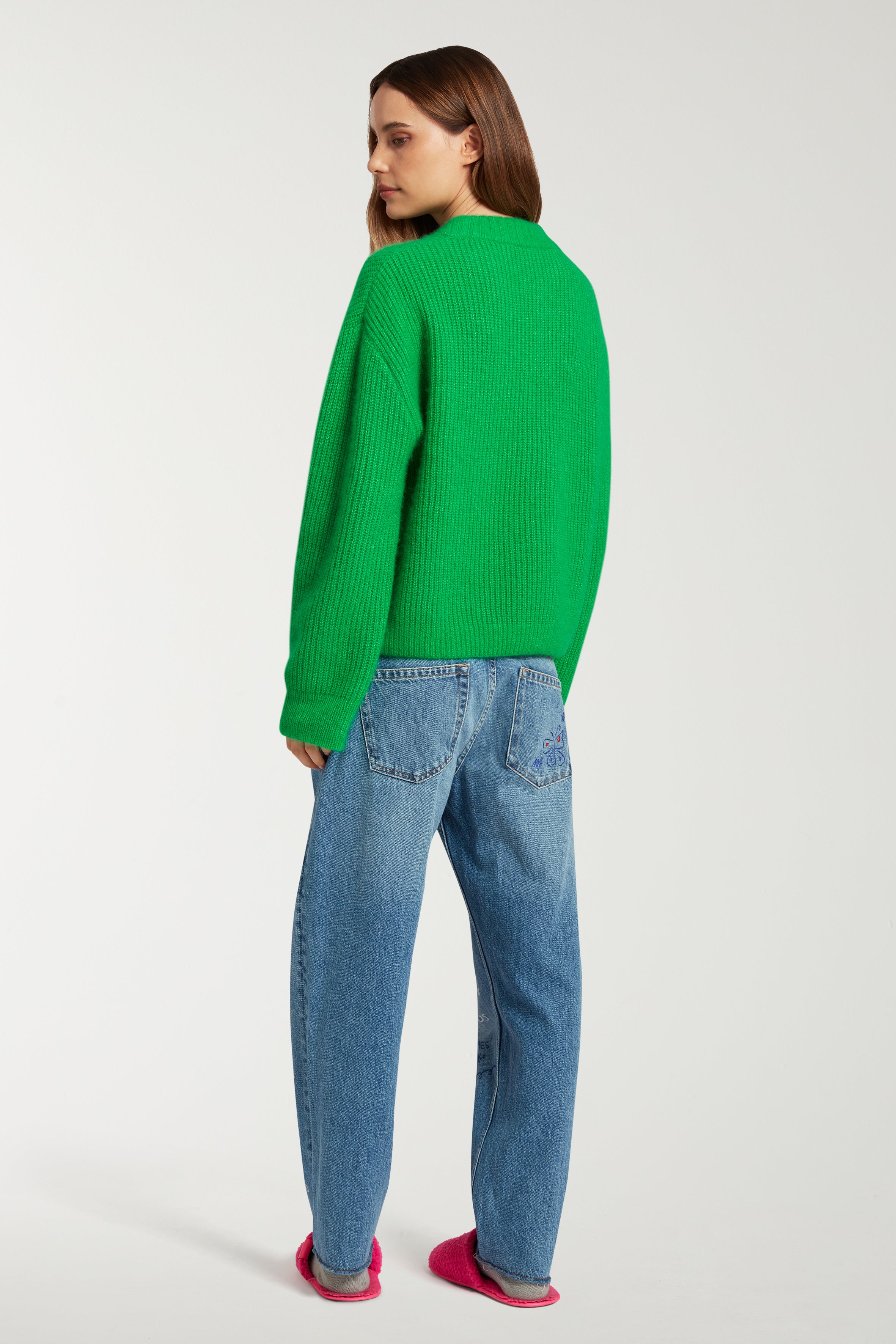 Embroidered Highlighter Cashmere Blend Jumper