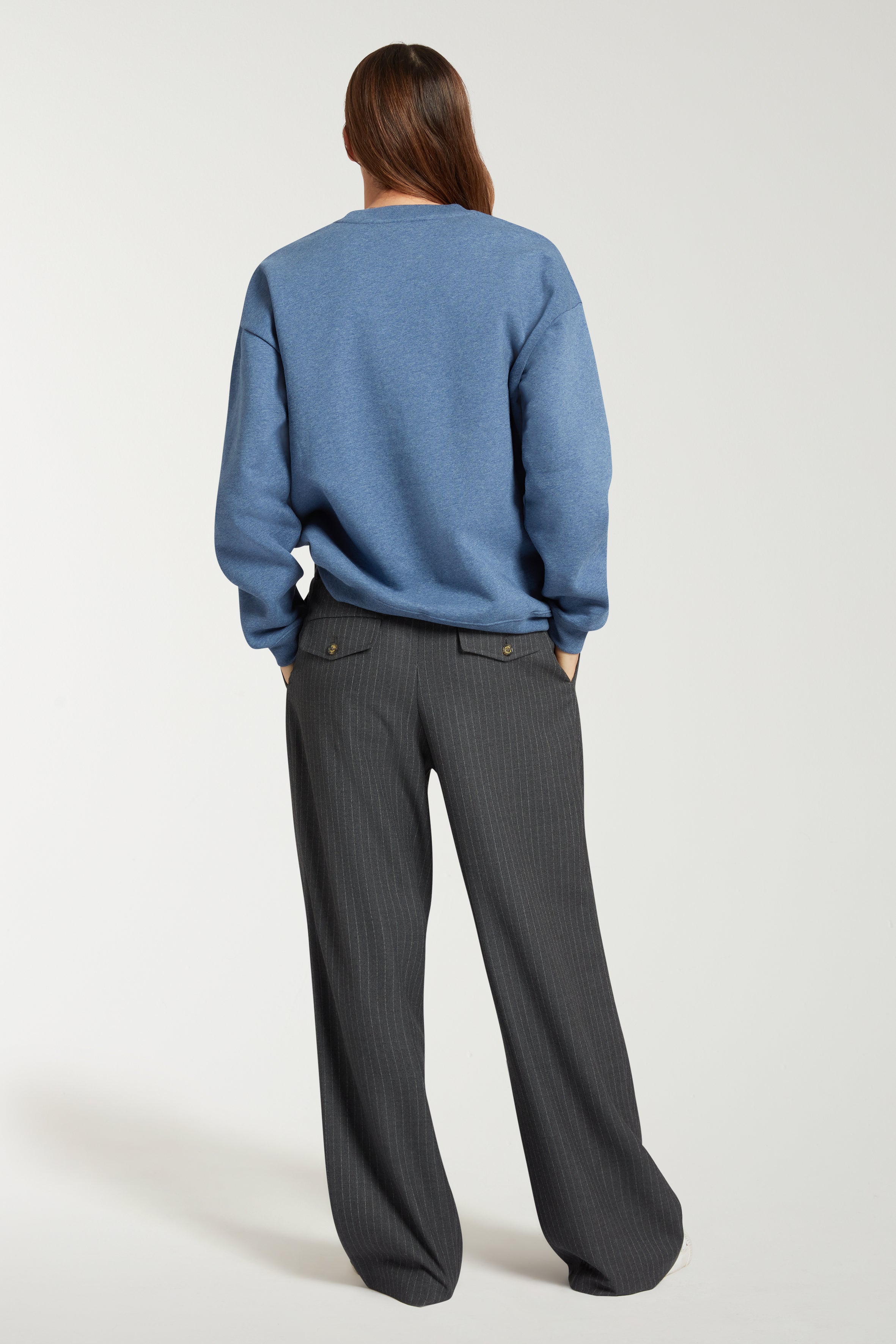 Flat Front Trousers With Detachable Waistband
