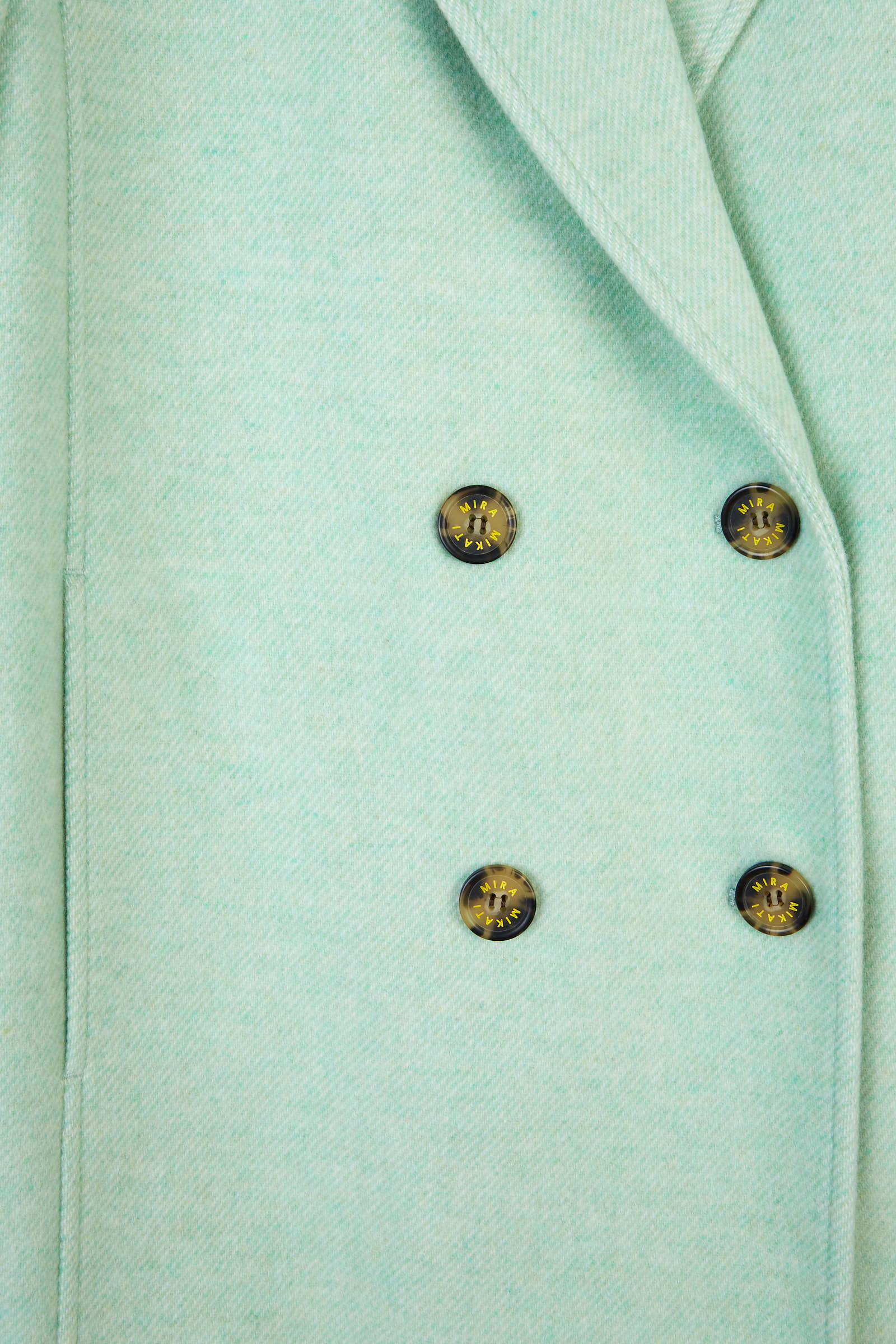 Pale Green Double Breasted Coat 