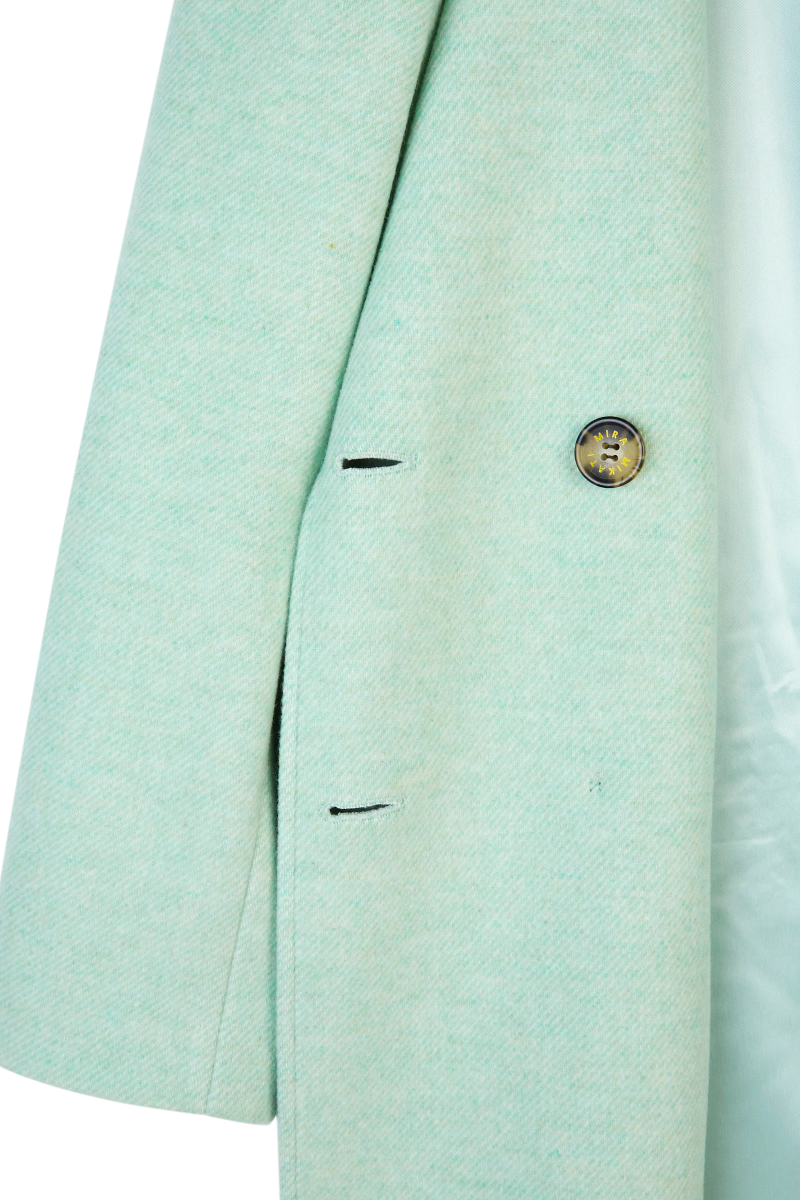 Pale Green Double Breasted Coat 