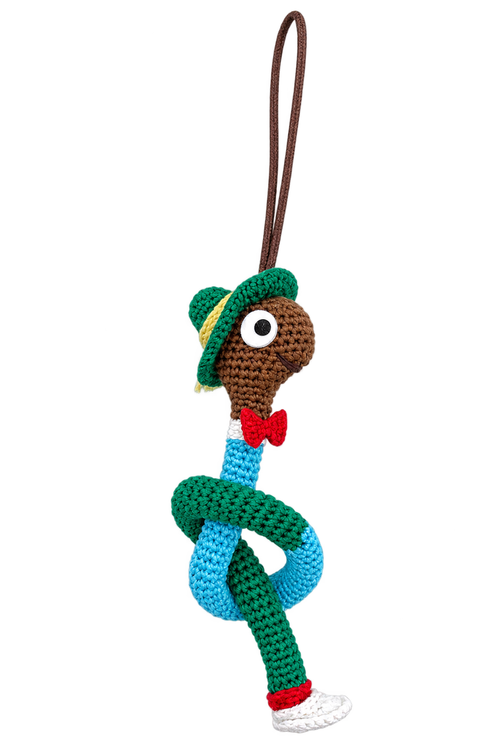 Lowly Worm Crochet Keyring