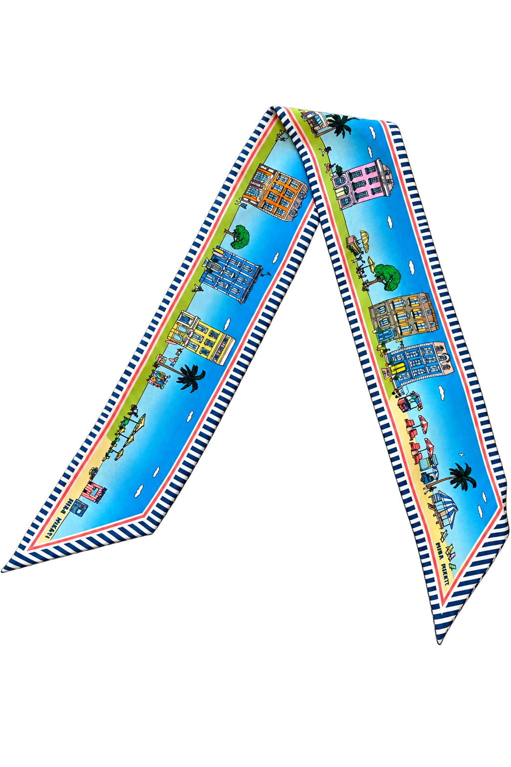 Silk Neckerchief With Storybook Print 45 x 45 cm