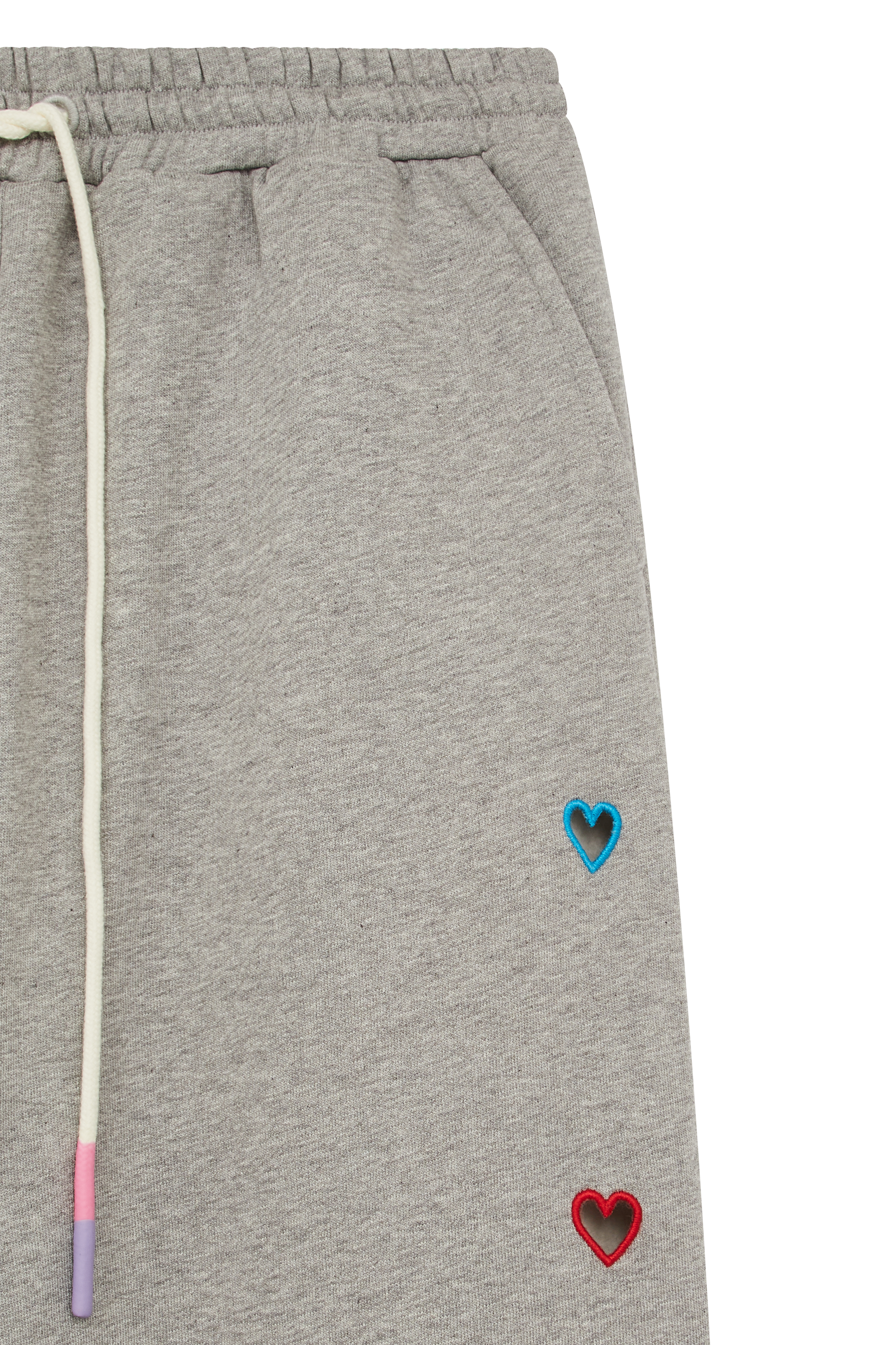 Embroidered Heart Cut Out Joggers