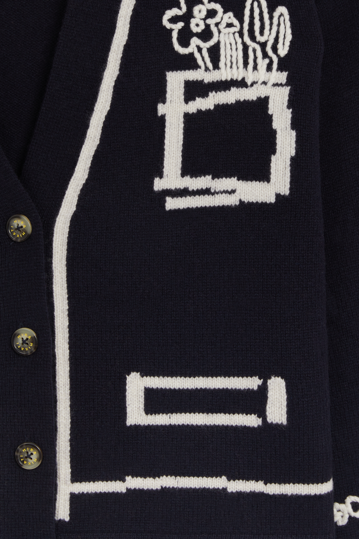 Trompe L'oeil Intarsia Cardigan