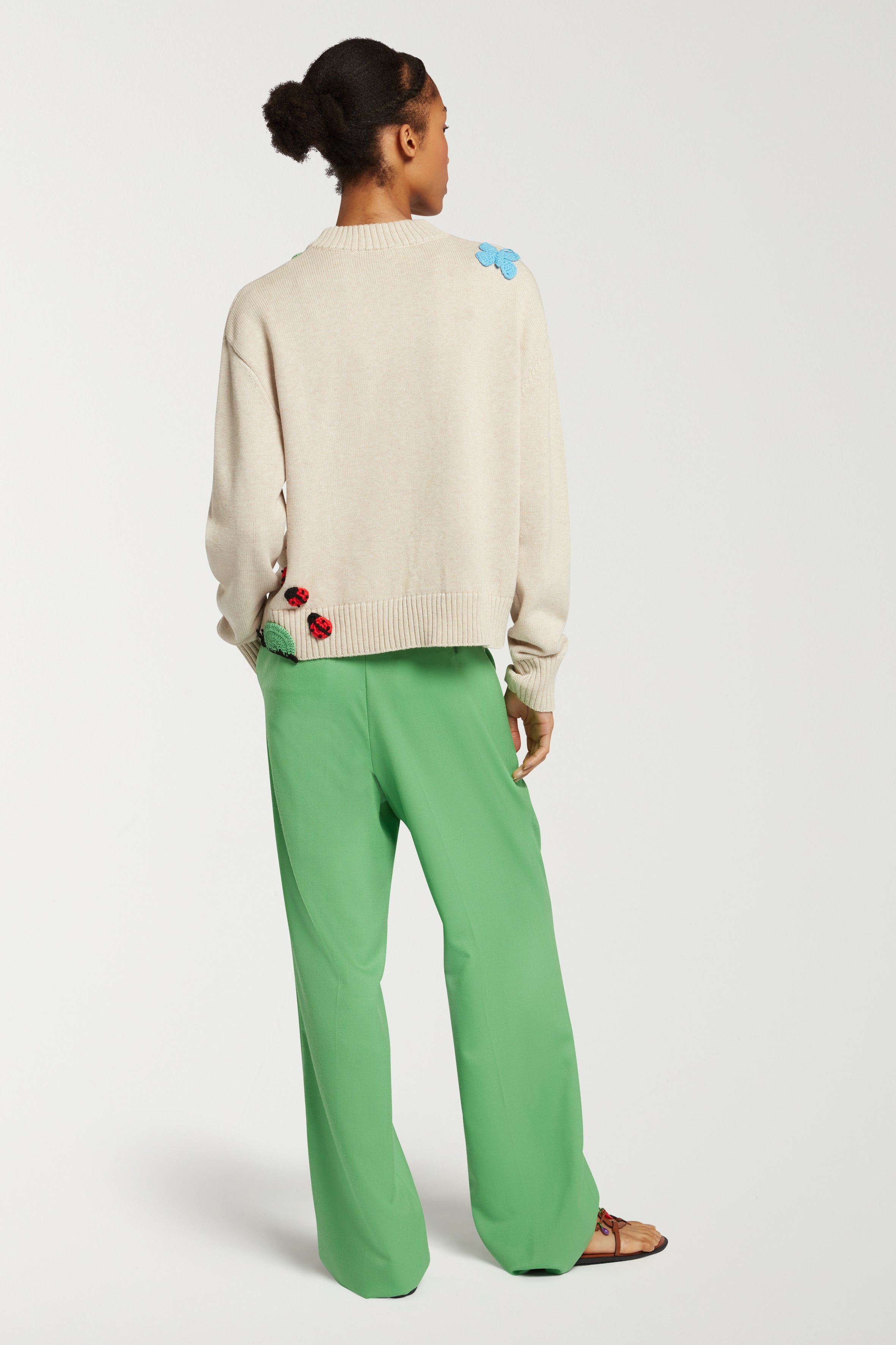 Insect Crochet Trim Jumper