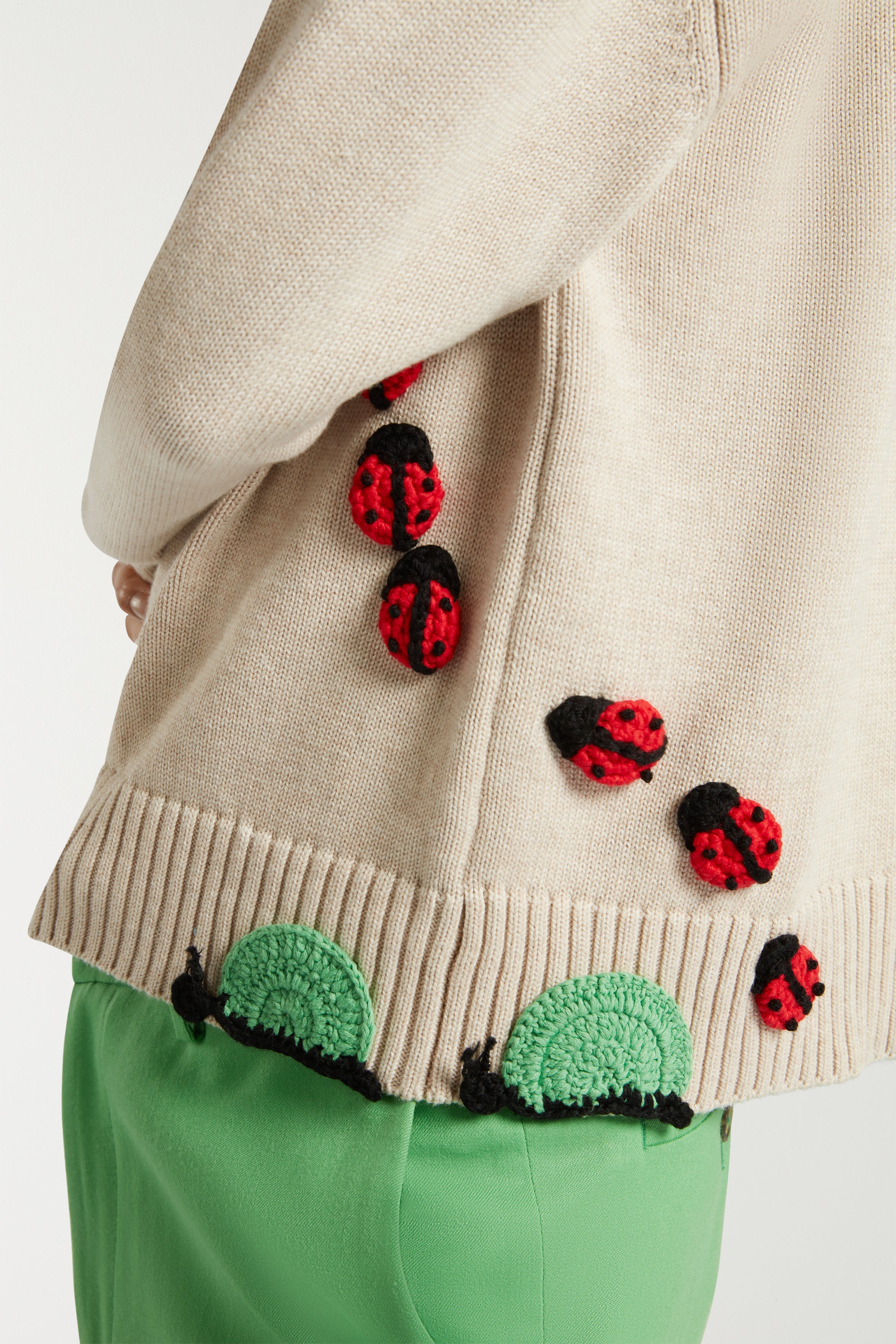 Insect Crochet Trim Jumper