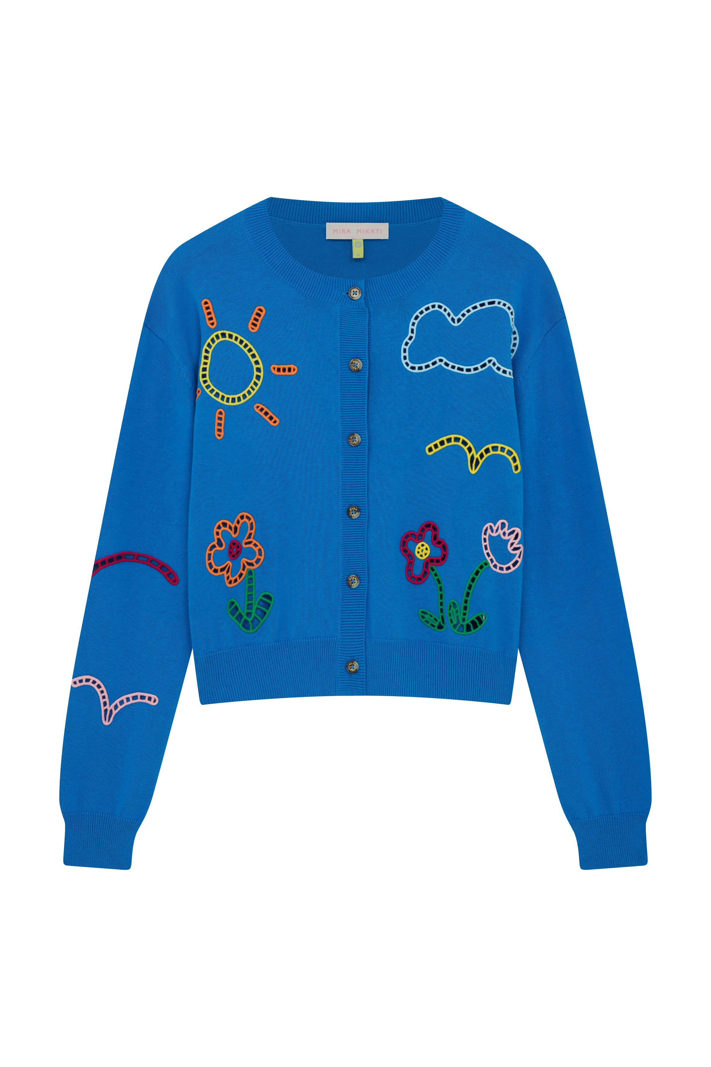 Cardigan With Cut Out Embroidery
