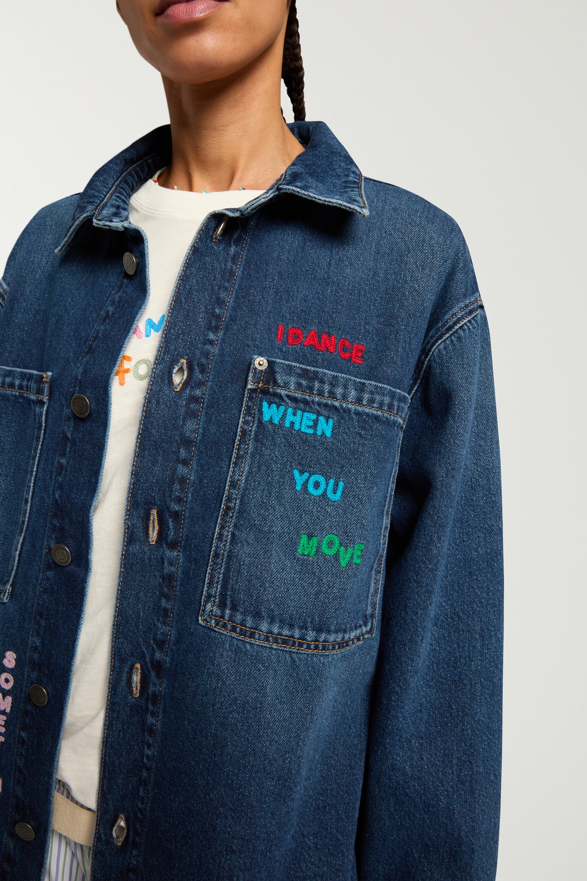 Riddle Embroidered Denim Jacket