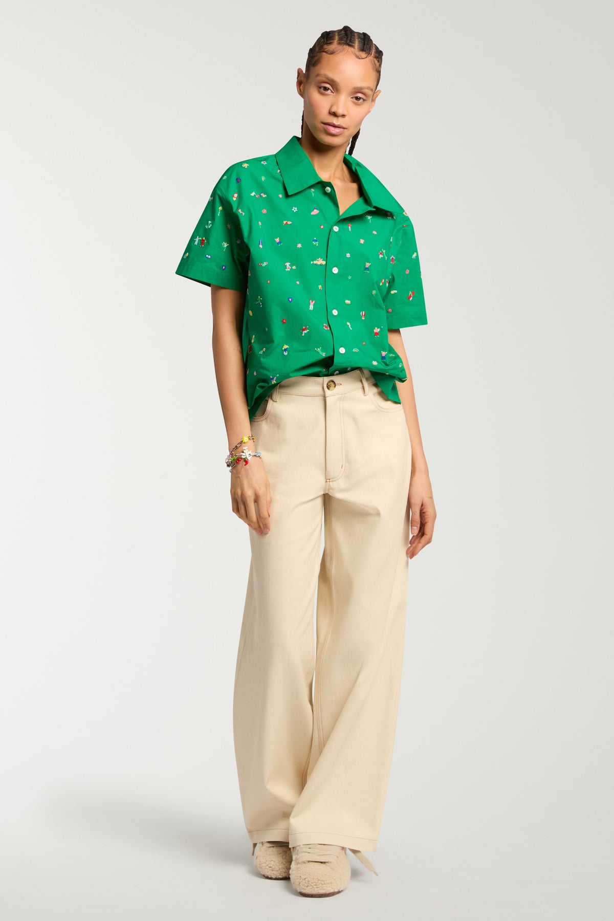 Hand Embroidered Small Motif Shirt