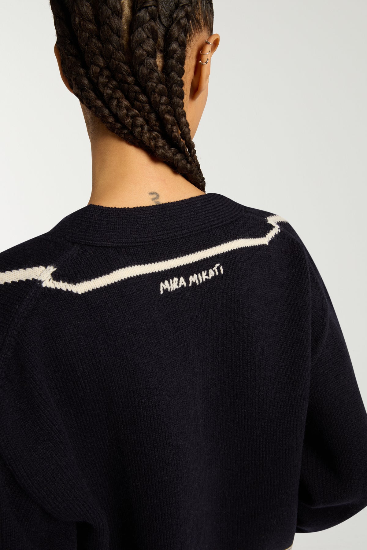 Trompe L'oeil Intarsia Cardigan