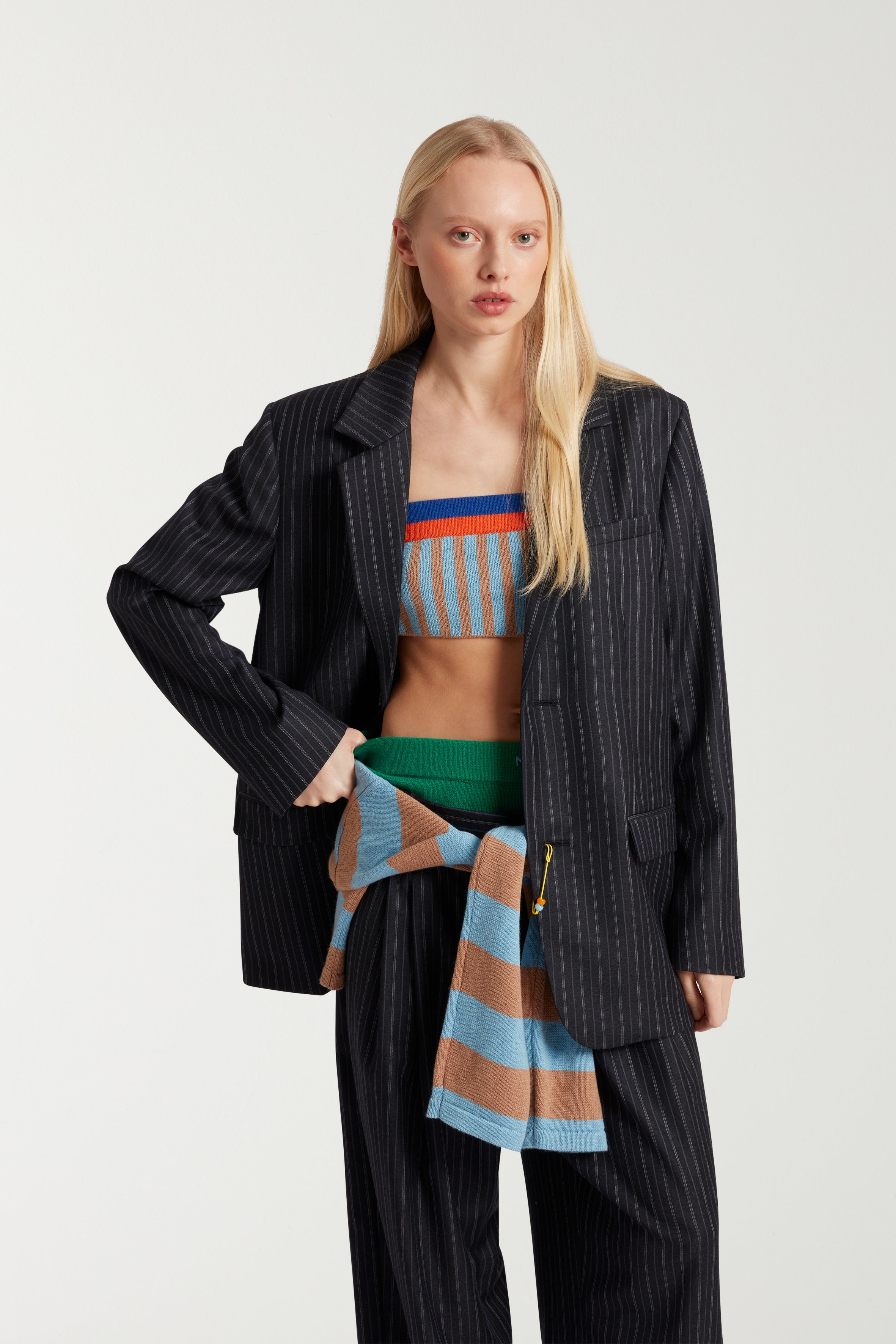 Stripe Waistband Trousers 