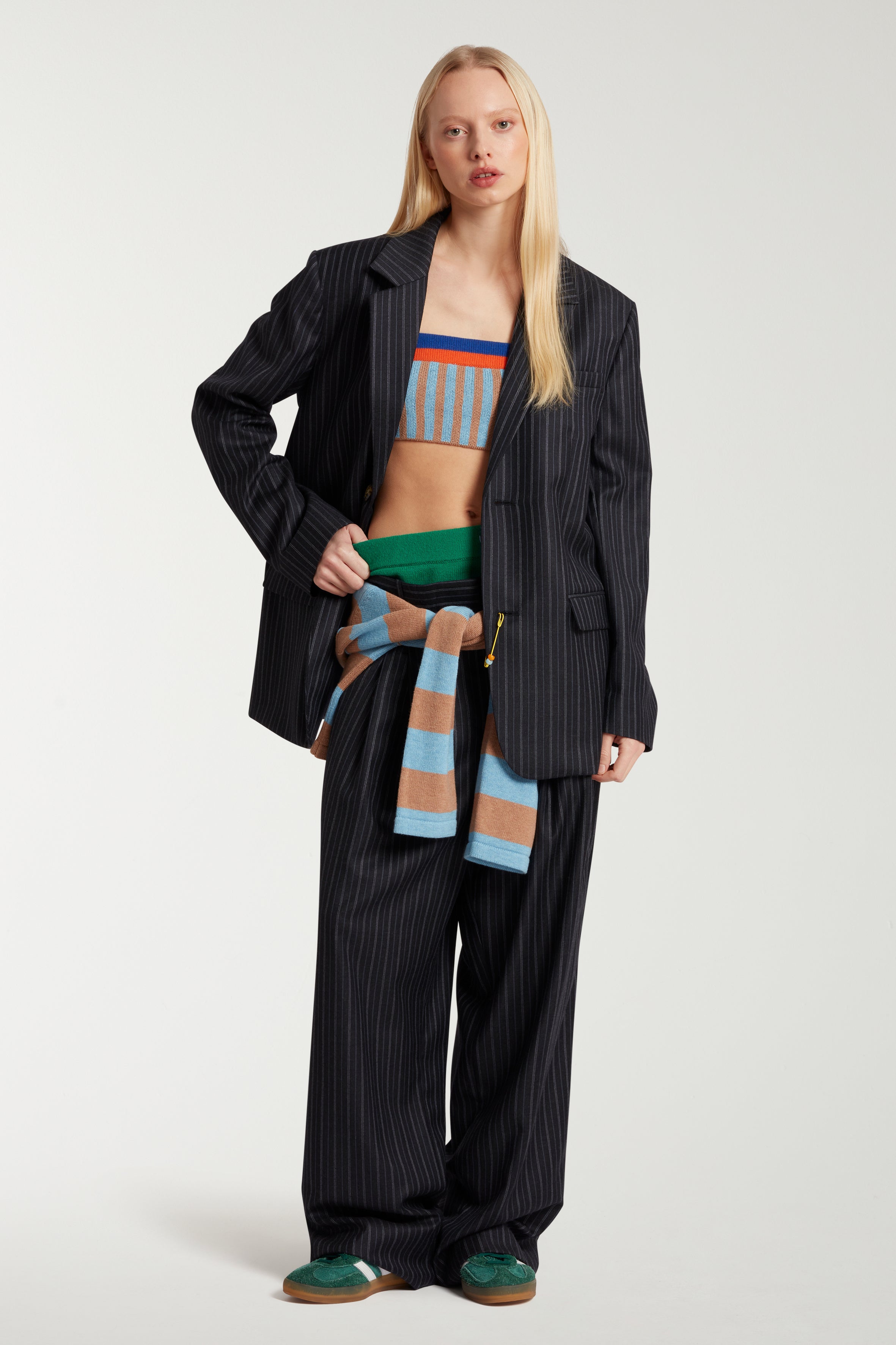 Stripe Waistband Trousers 