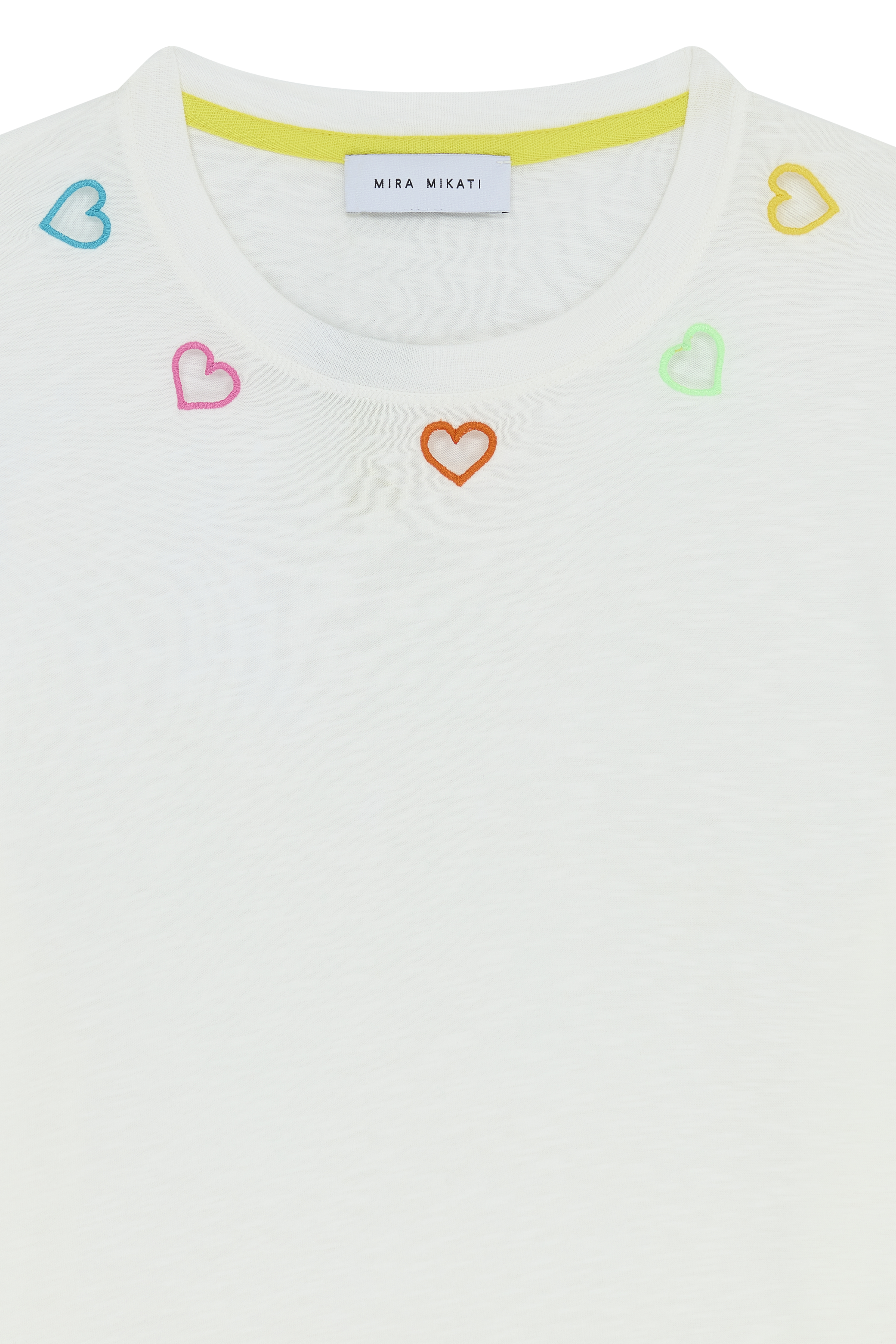 Cut-Out Heart Trim T-Shirt
