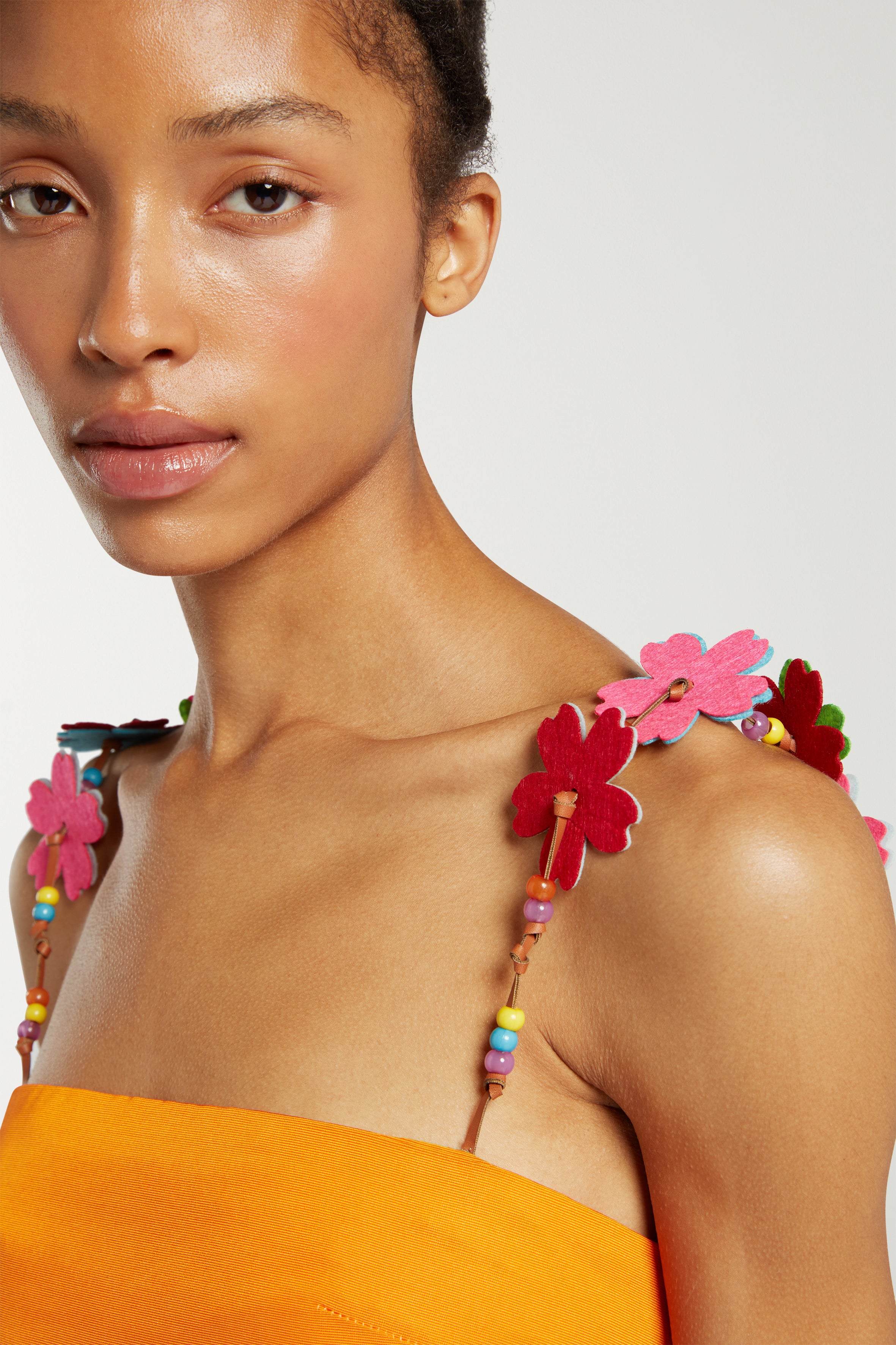 Short Top With Flower Straps