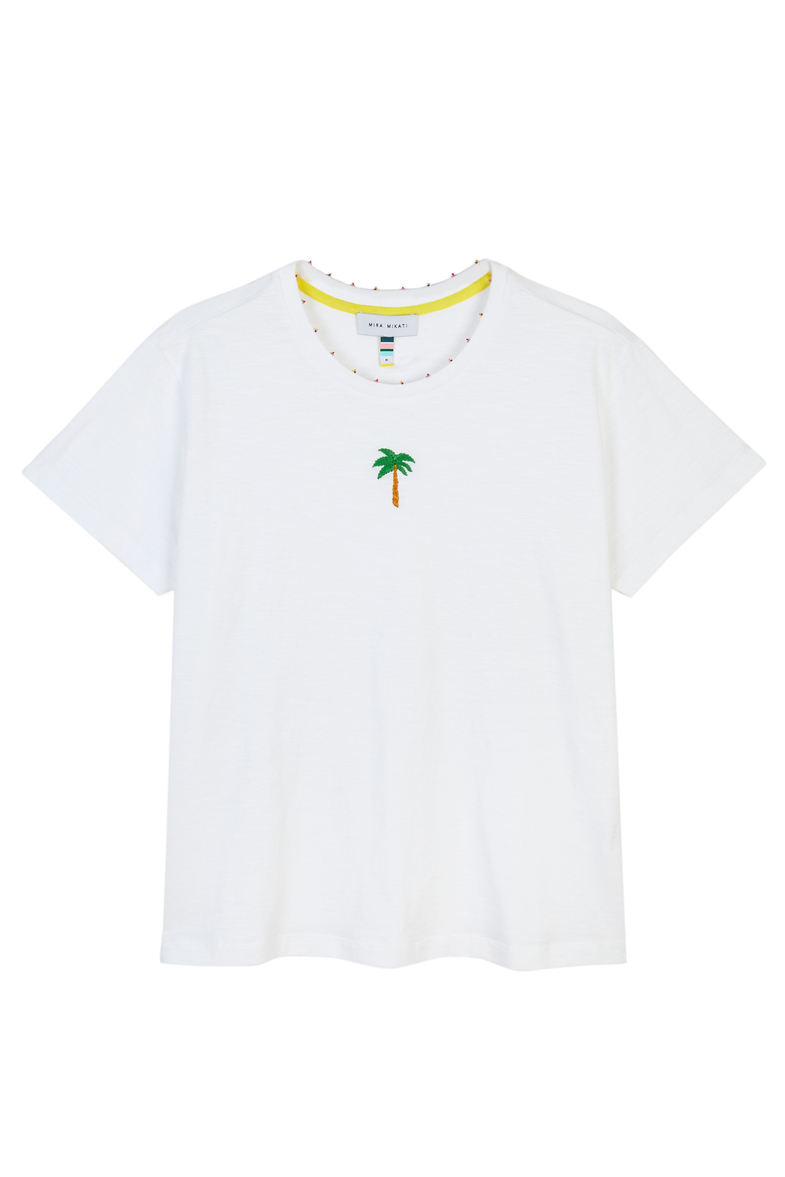 Embroidered Palm Tree Melange T-Shirt